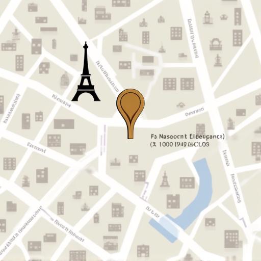 Carte stylisée de la localisation de Maison Élégance à Paris
